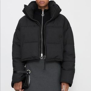 Zara contrasting puffer jacket